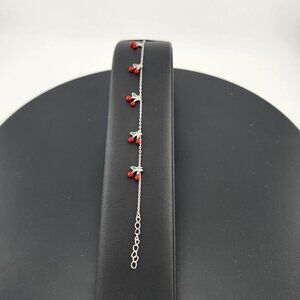 Sterling Silver Multi Cherries Bracelet – Sweet & Stylish Fruit Jewelry